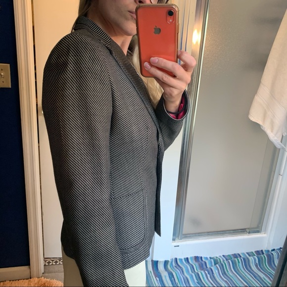 MaxMara Blazer dot striped black cream tailored 8 - Picture 13 of 16